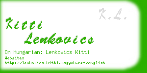 kitti lenkovics business card